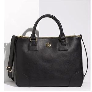 Like New Tory Burch Robinson Double Zip-Pocket Bag